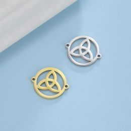 Charms 5PCS Witch Knot Stainless Steel Pendant Irish Celtic DIY Handmade Bracelet Necklace Jewellery Gift