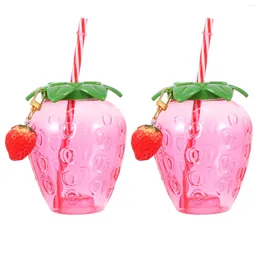 Wine Glasses Cups Cup Party Water Strawberry Bottle Luau Straw Hawaiian Drink Pineapple With Beach Kids Tumbler Sippy Juice Milk Fruit