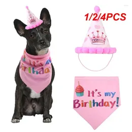 Dog Apparel 1/2/4PCS Party Reusable Fun Adorable Unique Celebration Colorful Animal One-year-old Hat Birthday Costume