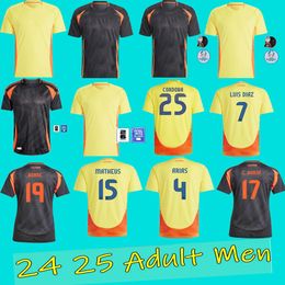 ColOMbiA JAMES Soccer Jerseys D.VALOYES man Kit 24/25 CoLUmBIa National Team Football Shirt Home Away Set Camisetas Copa America ARANGO C. CHUCHO CUADRADO