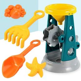 Sand Play Water Fun 5Pcs Summer Beach Toys Spade Shovel Rake Water Tools Moulds Set Baby Play Sand Water Sandbox Outdoor Sports Toy For Children 240321