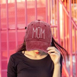 Ball Caps Mom Embroidered Baseball Hat Sun Visor Mother's Day Gift Breathable Women Cap For Gardening Poolside Backpacking