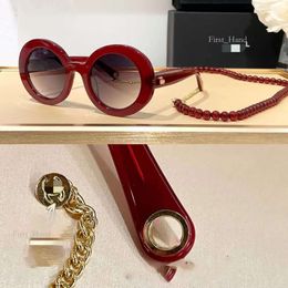 Channells Designer Sunglasses Pearl Chain Glasses Pendant Round Star Net Red Same Style 5489 Chanells 87138