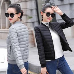 Women's Down Winter Coat Women Clothing Short Slim-fit Korean Student Baseball Uniform Padded Jacket Lightweight
