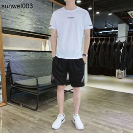 Designer Summer Suit Cool T-shirt Shorts Two-piece Breathable New Ice Silk Products Listed Explosions. Kw1l