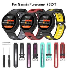 Watch Bands Silicone Strap For Garmin Forerunner 735XT Watchband Silica Gel Soft Wrist Band Correa De Reloj Bracelet Montre272j