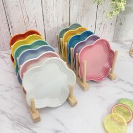 Plates Plum Blossom Small Plate 14cm Sauce French Cool Colour Cake Dish Gradual Spit Bone Dishs Tableware Ceramic Dessert