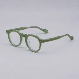Sunglasses Frames High Quality Vintage Acetate Round Glasses Frame For Men Women Optical Myopia Designer Eyeglasses