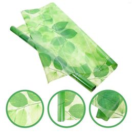 Window Stickers Green Leaf Frosted Film Privacy Adhesive Cling Sticker Door Decor Glass Pet Personalized