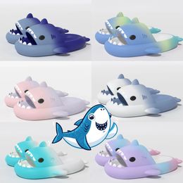 2024 New shoes sandal Summer Shark Slippers Shark Slides Thick Soled Shoes sandals Gradient Flip Flops GAI size 36-45