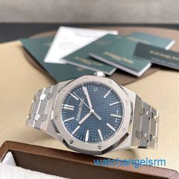 Famous Wristwatch Exciting AP Wrist Watch Royal Oak Series 15510ST Blue Disc Mens Business Fashion Leisure Sports Mens Watch Single Watch