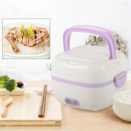 Dinnerware Plastic And Stainless Steel Multifunctional Electric Lunch Box Mini Rice Cooker Portable Steamer