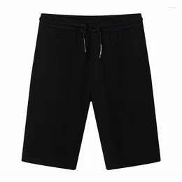 Men's Shorts Men Summer 2024 Beach Brand Short Pants Black Solid Cotton Casual Comfortable Quick Dry Homme