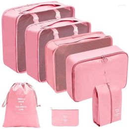 Storage Bags Organiser 7/8PCS For Travel Luggage Waterproof Wash Bag Clothes Accessories Suitcase