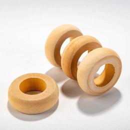 Towel Rings 10 Pcs Natural Wooden Serviette Holders Napkin Rings Set Round Serviette Rings Bulk for Party Decoration Dining Table 240321