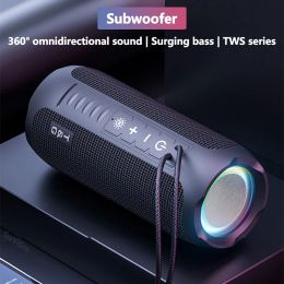 Speakers TG227 Bluetooth Speaker Wireless Bass Subwoofer Waterproof Outdoor Portable Column Boombox FM TF Stereo Loudspeaker Music Centre