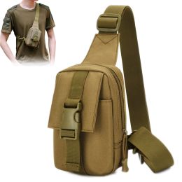 Bags Tactical Chest Bag Military Outdoor Men Shoulder Bags Mini Pack Small Travel Mobile Phone Pouch Hiking Crossbody Bag Hunting Bag