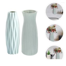 Vases 2 Pcs Vase Creative Ceramic Flower Crafts Dried Decorations Home Pp Baskets Drop Delivery Garden Decor Dhza5