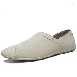 Casual Shoes Italian Fashion Men Designer Slip On Boat Penny Loafers Genuine Leather Moccasins Size 37-47