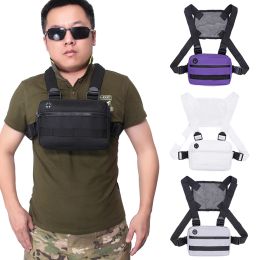 Bags Military Tactical Chest Bag Combat Molle Front Pack Chest Rig Vest EDC Streetwear Hip Hop Backpack Outdoor Sports Hunting Bags