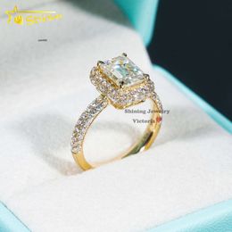 Designer Jewellery Hot Selling Hip Hop S925 VVS Moissanite Fine custom soild engagement 10K 14k 18K real gold lab diamond luxury wedding bang ring