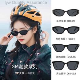 Designer Gentle GM Sunglasses Gm Sunglasses for Women High-end Feel Small Face Uv Resistant Large Frame Cats Eye Glasses 2024 New Sunglasses for Men