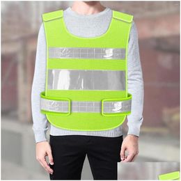 Motorcycle Apparel Reflective Vest High Visibility Running Hiking Walking Mesh Cloth Adts Men Drop Delivery Mobiles Motorcycles Acces Dhndy