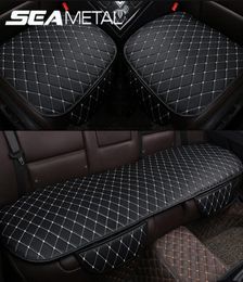 Car Seat Cover PU Leather Soft Cushion Protector Front Rear Set Breathable Pad Mat Auto Interior Accessories Covers2603534