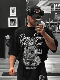 Darcs Wolves T-shirts Oversized Washed Bodybuilding Fitness Cotton High Quality Gym Women Men Clothing Graphic Workout US Size Sportwear Shirts
