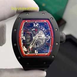 Moissanite Pilot Wristwatch RM Wrist Watch Machinery RM030 Limited Edition 42*50mm RM030 Black Ceramic Side NTPT Red Frame