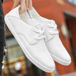 Casual Shoes Spring Autumn White Loafers Lace Up Designer Leather Comfort Flat High Quality Moccasins