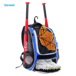 Bags Outdoor Baseball Softball Backpack With Separate Ball Holder Shoes Compartment For Youth Boys And Adult With Fence Hook Gym Bag