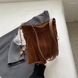 Evening Bags Fashion Ladies Soft Tassel Shoulder For Women 2024 Trendy Suede Fringe Small Handbags Female Messenger Crossbody Bag Bolsa