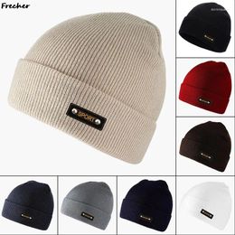 Berets Winter Skullies Knitted Hats Men Women Beanies Outdoor Warm Bonnet Caps Unisex Slouchy Casual Cap Keep Wool Hat Hip Hop