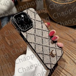 Phone Case Designer Leahter iPhone Case for iPhone 15 Pro Max Cases Apple 14 Pro Max 13 12 13promax 12promax Case Luxury Diamond Len Mobile Cover