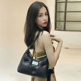 Autumn 2022 New MM6 Margera Sponge Cloud Bag Hobo Cowhide Crescent Bag Handheld One Shoulder Underarm Womens Bag