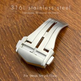 Watches 18mm Quality Pointed Stainless Steel Bracele for Leather Rubber Watch Strap Deployment Folding Clasp Accessories