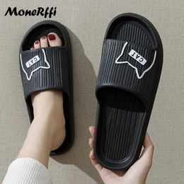 Slippers Cute Cat Women Indoor Non-slip Bathing Home Floor Shoes Men Couples Sandals Bathroom Slipper Couple 2024Summer011FA4 H240322