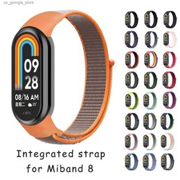 Watch Bands Sports Nylon Strap For Xiaomi Mi Band 8 Bracelet Replacement Wristband For Miband 8 NFC Correa Mi Band 8 Nylon Straps Y240321