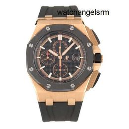 AP Celebrity Wrist Watch Royal Oak Offshore Series 26401RO Rose Gold Three Eyes Timing Rubber Band Mens Fashion Leisure Business Sports Machinery Watch Set