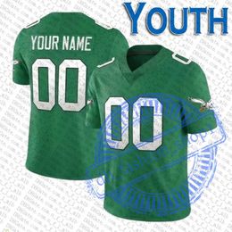 Custom 1 Jalen Hurts 26 Saquon Barkley Football Jersey 11 AJ Brown 6 Devonta Smith 0 Dandre Swift Haason Reddick Fletcher Cox Jalen Carter Darius Slay Jr Brandon G 476