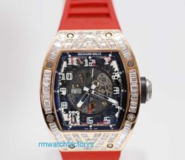 Famous Fancy Watch RM Wristwatch Rm010 Mens Set with Tsquare Diamond Rose Gold Machinery Swiss Famous Watch