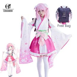 cosplay Anime Costumes RolECOS Prima Doll Haizakura role-playing with cute girl kimono party dress top-notch skiing Halloween setC24321