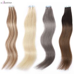Extensions Snoilite 2.5g/pc Natural Hair Extensions Tape In Human Hair Adhesive Seamless Invisible Double Sides Glue In Hair Extensions