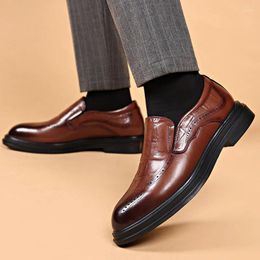 Casual Shoes Men Genuine Leather Loafers Wedding Party Formal Dress Cow High Quality Business