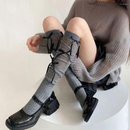 Women Socks JK Bow Simple Ballet Style Female Hosiery Calf Leg College Middle Tube Student