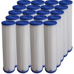 EMAYSTA 2.5" x 10" - 5 Micron Universal Whole House Sediment Pleated Water Filter cartridge, Washable and Reusable,compatible SPC-25-1005 -20 pack