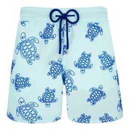 Vilebre Men's Shorts Bermuda Pantaloncini Boardshorts Men Swim Shorts Tortue MultiColores Prownki męskie Berfwear surfowe na plażę krótkie żółwie Summer 89563