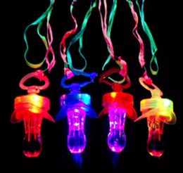 Toddler Orthodontic Nipple Whistle Flash Glow Sticks Party Supplies Toy Pacifier Care LED Flashing Baby Pacifier Random Kids Chris9311567