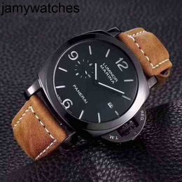 Watches Fashion Men's Panerass Luxury Original Watch Men Leather Band Calendar for Gentleman 8736 Wristwatches Style